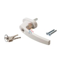 Защелка-блокиратор - Sash Lock - Ручка с ключом INTERNIKA, штифт 35 мм, белая