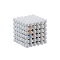 Forceberg Cube - куб из магнитных шариков 5 мм, жемчужный, 216 элементов - Forceberg Cube - куб из магнитных шариков 6 мм, белый, 216 элементов