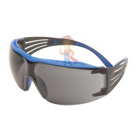 Открытые защитные очки, желтые, с покрытием AS/AF против царапин и запотевания - Очки открытые защитные с покрытием Scotchgard™ Anti-Fog (K&N), цвет линз серый, серо-голубые дужки