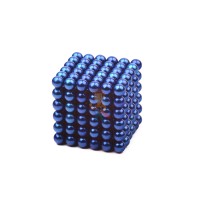 Forceberg TetraCube - куб из магнитных кубиков 6 мм, золотой, 216 элементов  - Forceberg Cube - куб из магнитных шариков 5 мм, синий, 216 элементов
