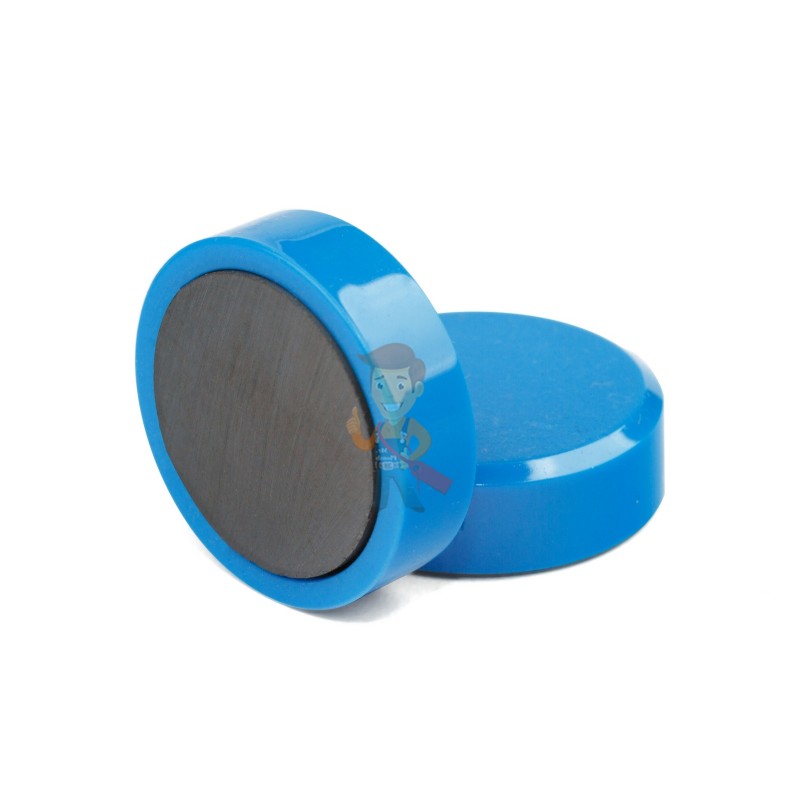 Магнит для магнитной доски Forceberg 30 мм, синий, 10шт. - фото 1