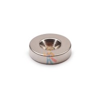 Неодимовый магнит пруток 25х30 мм - Неодимовый магнит диск 20х5 мм с зенковкой 4.5/10 мм