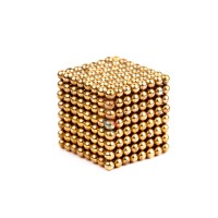 Forceberg Cube - куб из магнитных шариков 6 мм, зеленый, 216 элементов - Forceberg Cube - куб из магнитных шариков 2,5 мм, золотой, 512 элементов