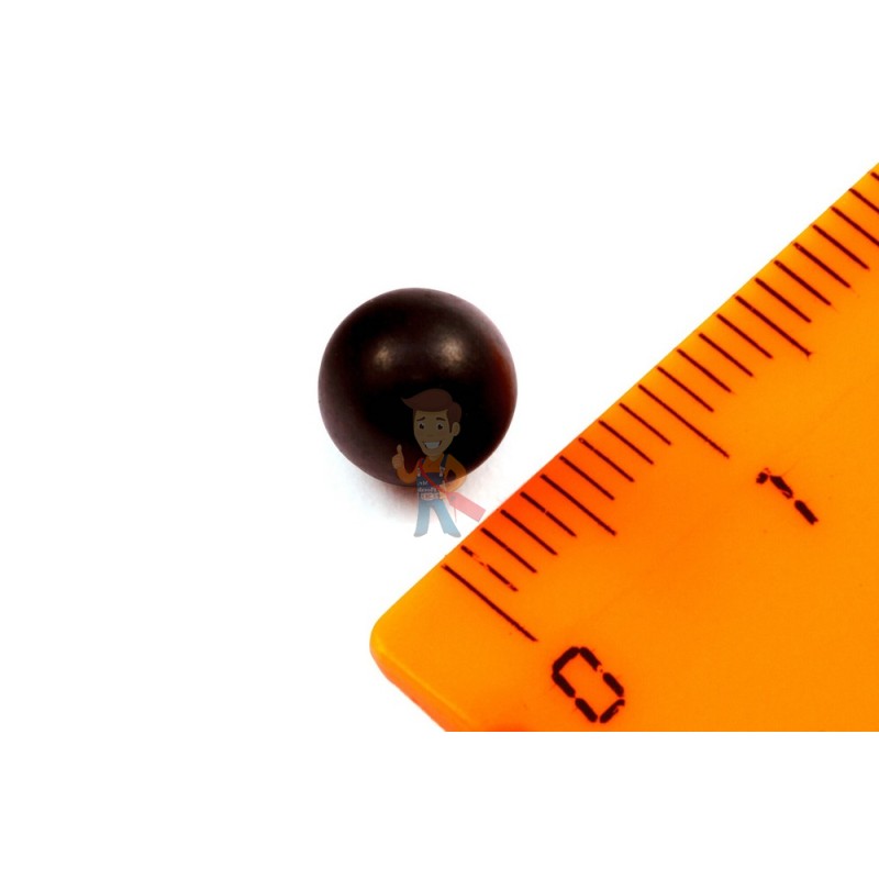 Неодимовый магнит шар 7 мм, черный - фото 1