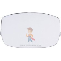 Открытые защитные очки, прозрачные, покрытие AS/AF от покрытие AS/AF от царапин и запотевания - Пластина наружная защитная термостойкая для щитков SPG 9000, 10 шт./уп.