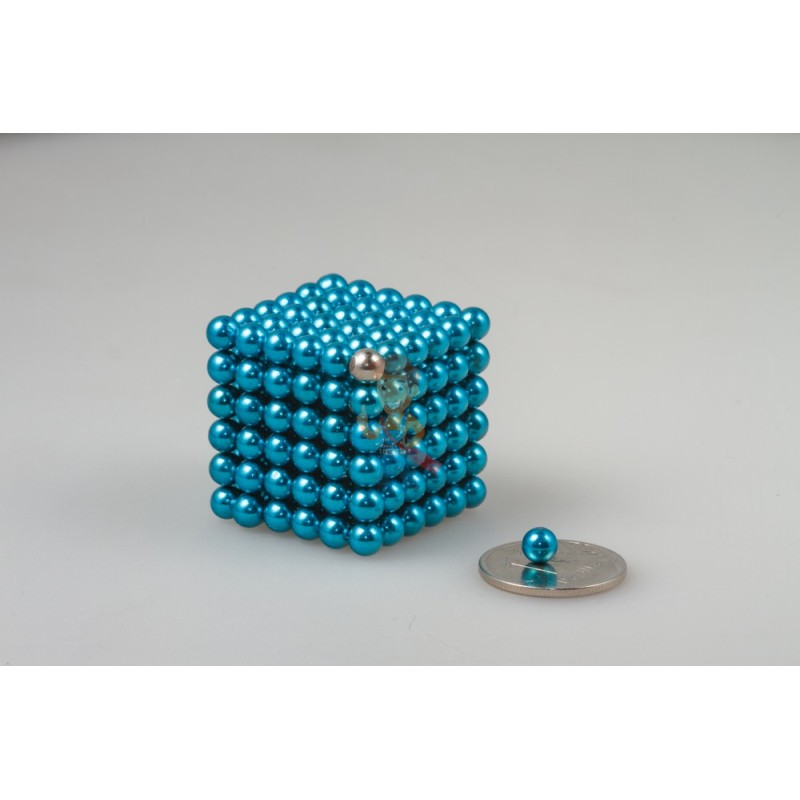 Неодимовый магнит шар 5 мм, бирюзовый - фото 1