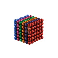 Forceberg Cube - куб из магнитных шариков 6 мм, стальной, 216 элементов - Forceberg Cube - куб из магнитных шариков 5 мм, цветной, 216 элементов