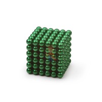 Forceberg Cube - куб из магнитных шариков 6 мм, золотой, 216 элементов - Forceberg Cube - куб из магнитных шариков 5 мм, зеленый, 216 элементов