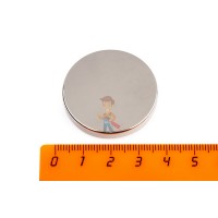 Магнитная застежка 18х2 мм с ПВХ - Неодимовый магнит диск 35х5 мм