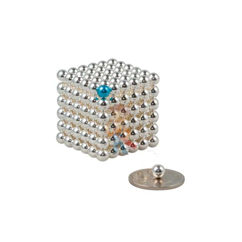 Forceberg Cube - куб из магнитных шариков 5 мм, жемчужный, 216 элементов - фото 1