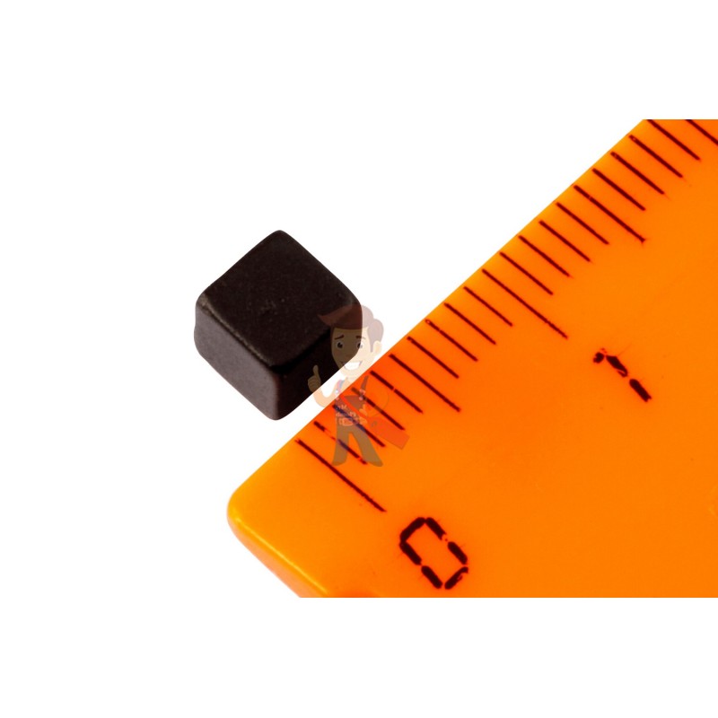 Неодимовый магнит прямоугольник 5х5х5 мм, черный - фото 1